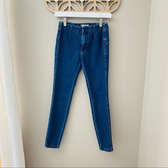 Free People Skinny Jeans Blue Sz 24 - Picture 1 of 9